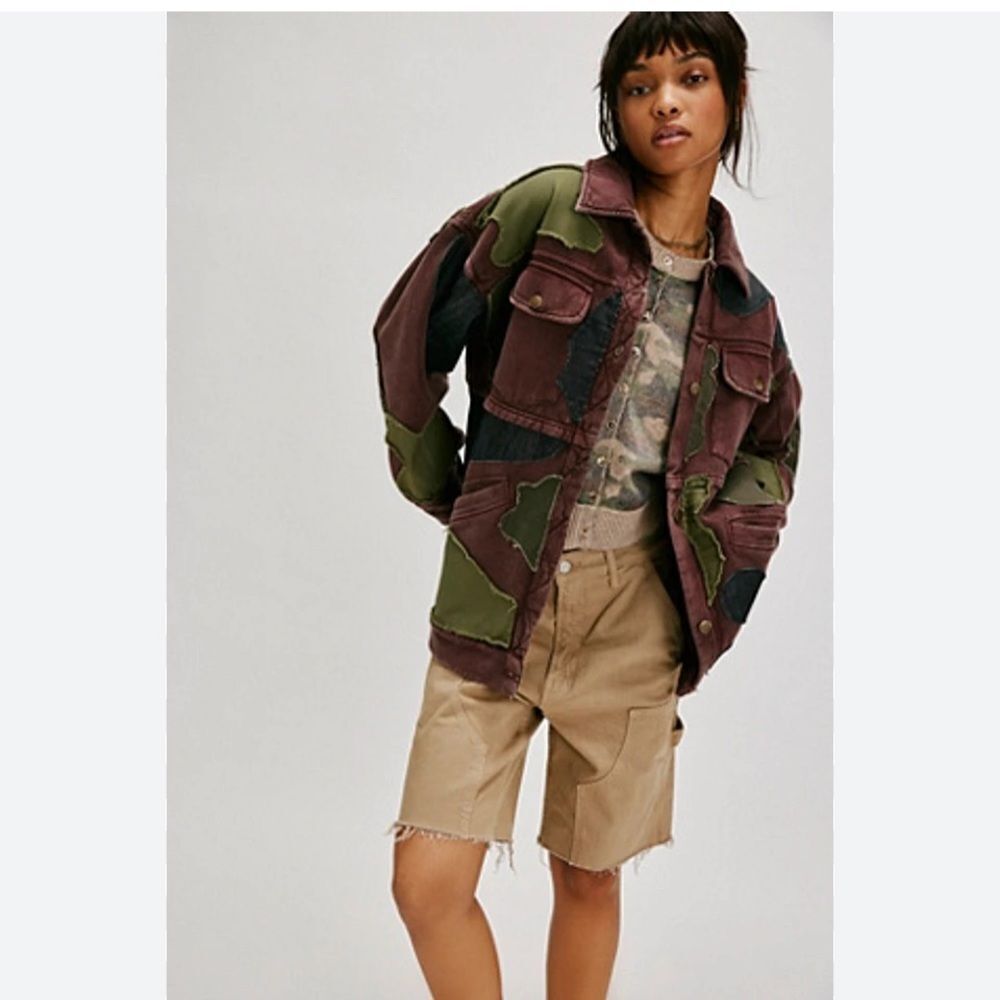 Free People Tricia Fix Americana Army Jacket